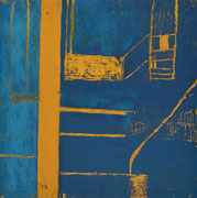 Sem título, tinta a óleo sobre piso Paviflex, 35 x 35 cm, 2001.